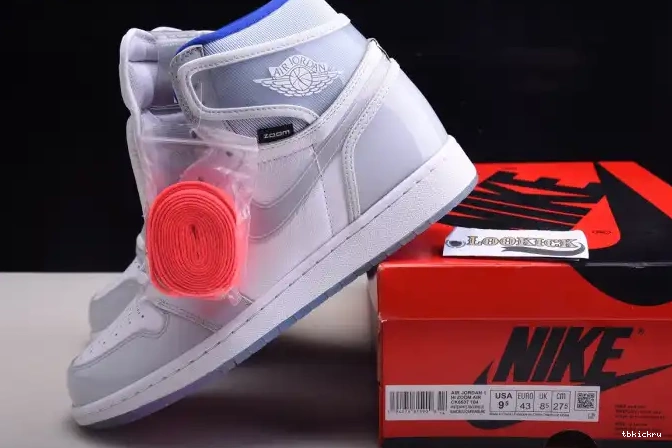 Cheap TBkick Jordan Air 1 Racer Blue Retro High White CK6637-104 Zoom 0604